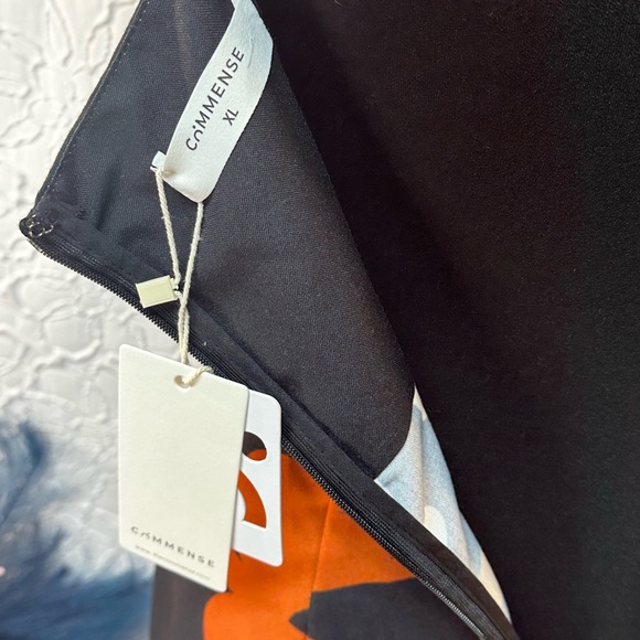 Commense- Cut Out Sleeveless Black,White, Orange Abstract Maxi Dress (XL)‼️NWT‼️ - Picture 13 of 16